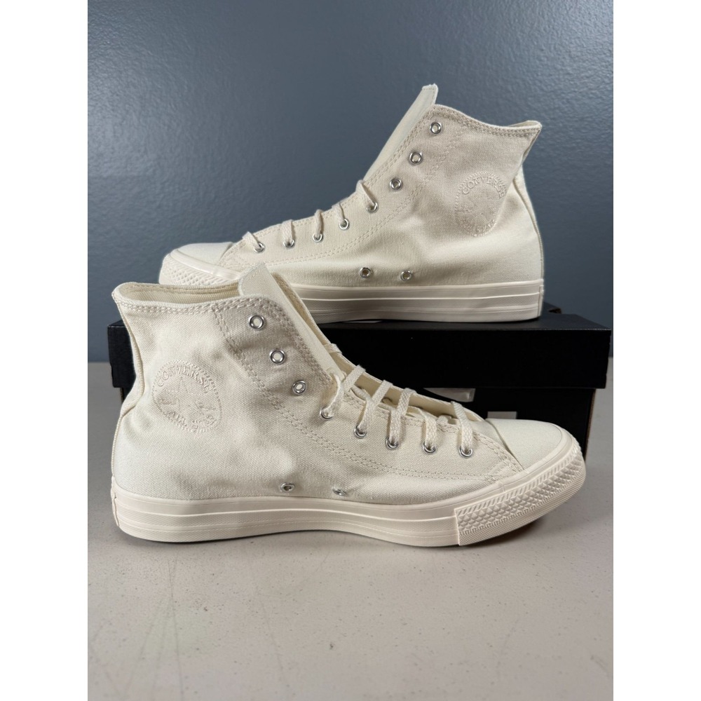 Converse All Star Lift Canvas High-Top Sneakers Womens 10 Cream White Unisex
